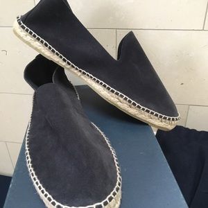 SuitSupply Blue Suede Espadrilles